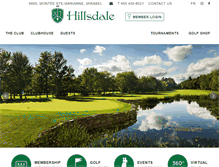 Tablet Screenshot of hillsdalegolf.com